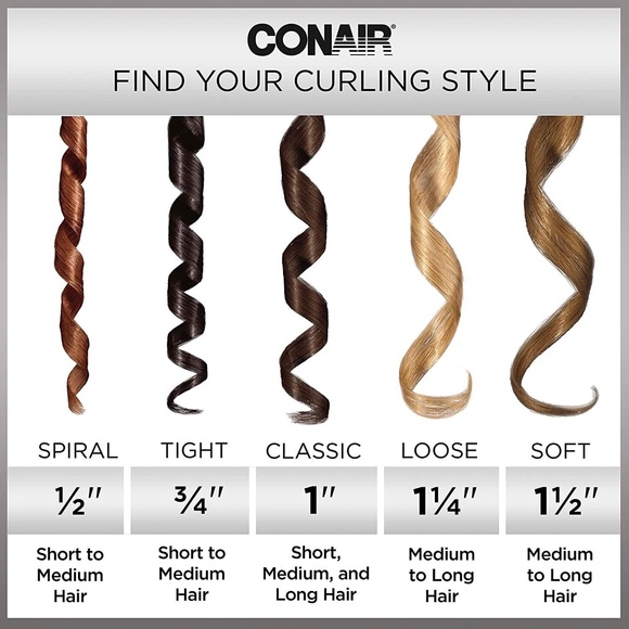 Conair Instant Heat 1" Curling Iron, 30 second Heat-Up, 25 Settings-Classic Curl - Picture 13 of 13